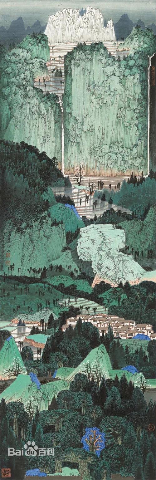 中国山水画名家作品欣赏书,清代山水画名家作品集一册