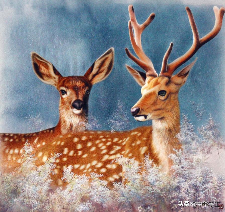 如同真毛一样的湘绣，让猛狮一展温柔与灵动