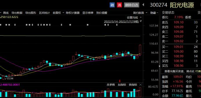 阳光电源光伏龙头,阳光电源龙头股走势