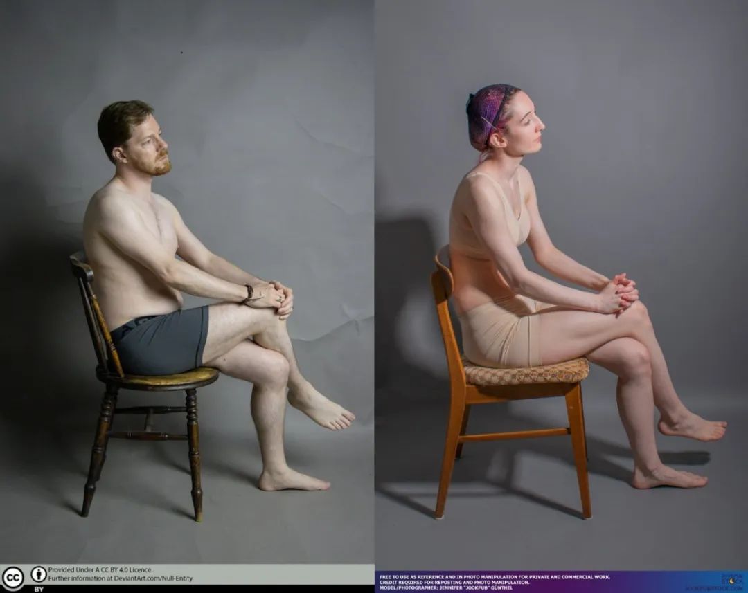 人体坐姿画法速写,速写坐姿人体结构及名称