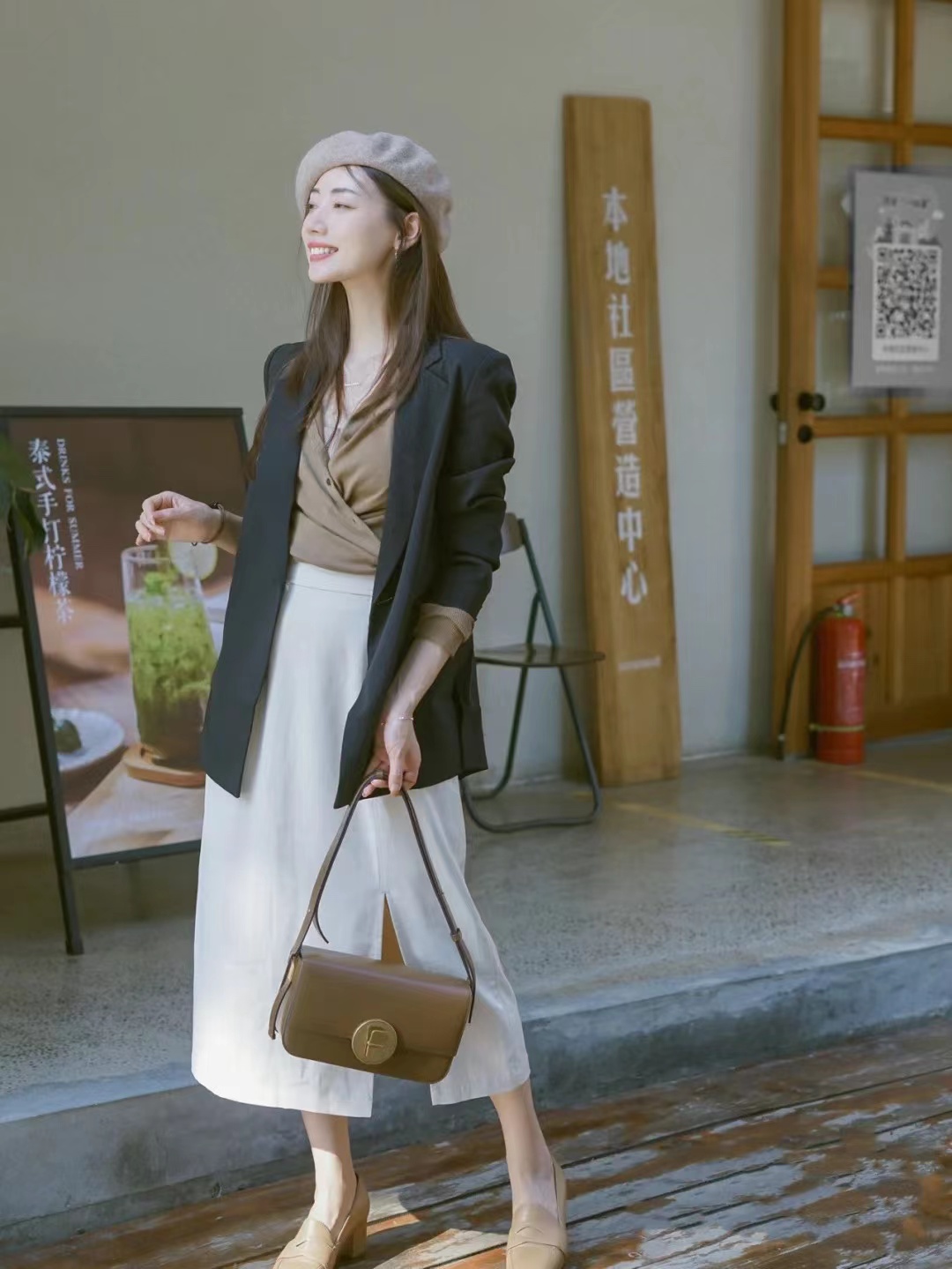 小西装半裙穿搭春,西装半裙穿搭秋冬