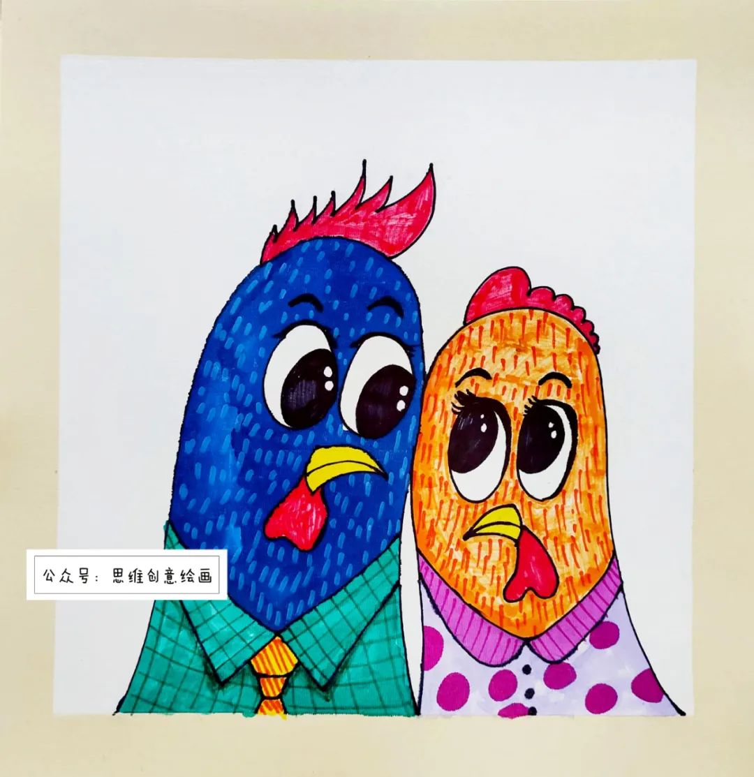 公鸡母鸡恩爱逛街,公鸡母鸡恩爱视频绿幕素材