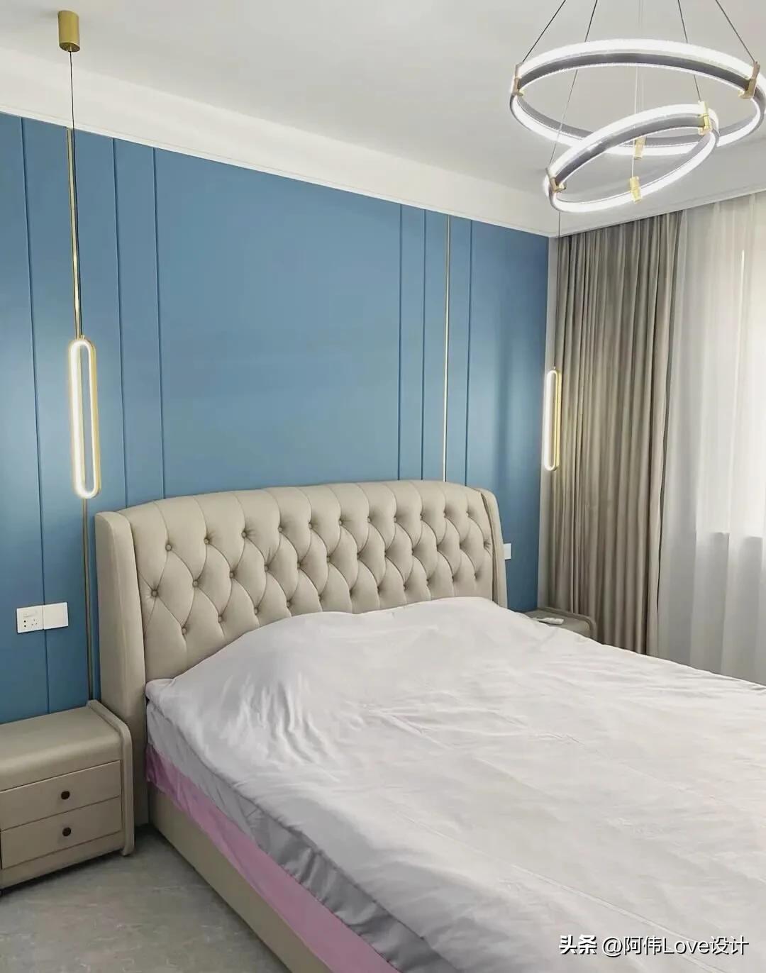 卧室墙面漆颜色搭配,婚房卧室窗帘颜色搭配