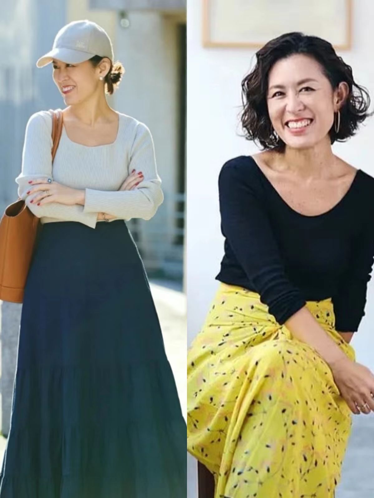 打扮得体优雅的女人,日本姐姐们春季复古穿搭真接地气