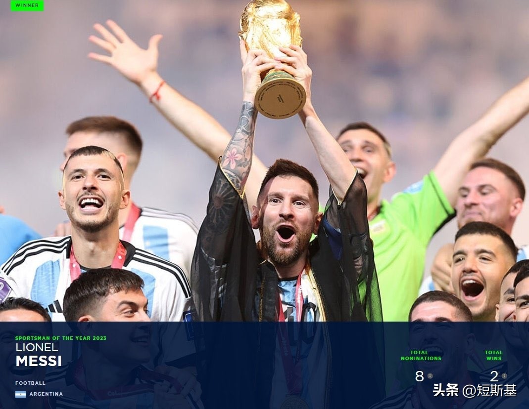 梅西获得几次劳伦斯最佳男运动员,梅西劳伦斯奖第一人