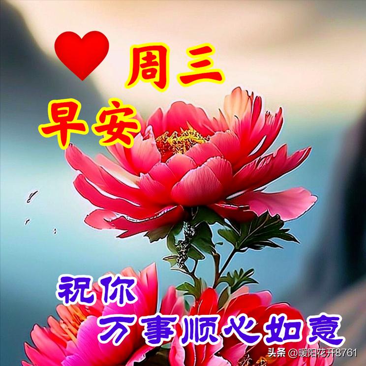 周三早安问候语简短一句话图片,早安问候语最暖心的图片