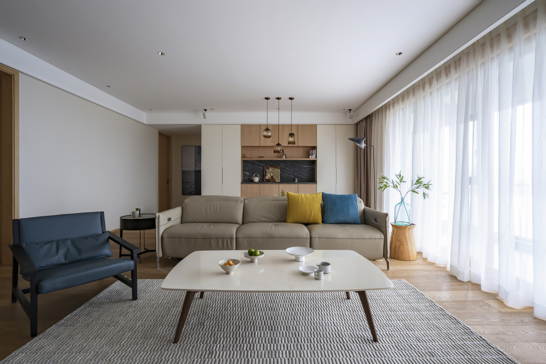 横厅漂亮隔断设计效果图,大横厅阳台客厅一体设计