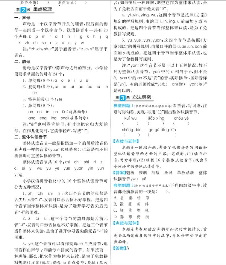 小学语文毕业考必备知识考点,小学语文毕业复习题型大全