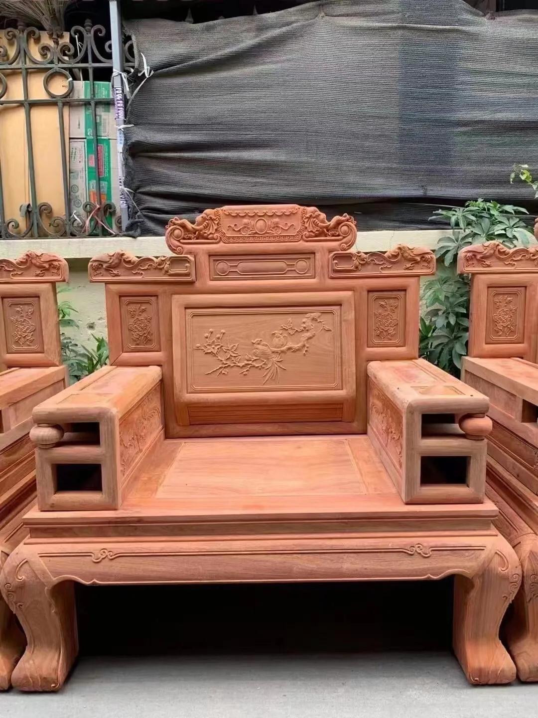 嘉兴缅甸花梨财源滚滚红木沙发,一套缅甸花梨木十件套沙发多少钱