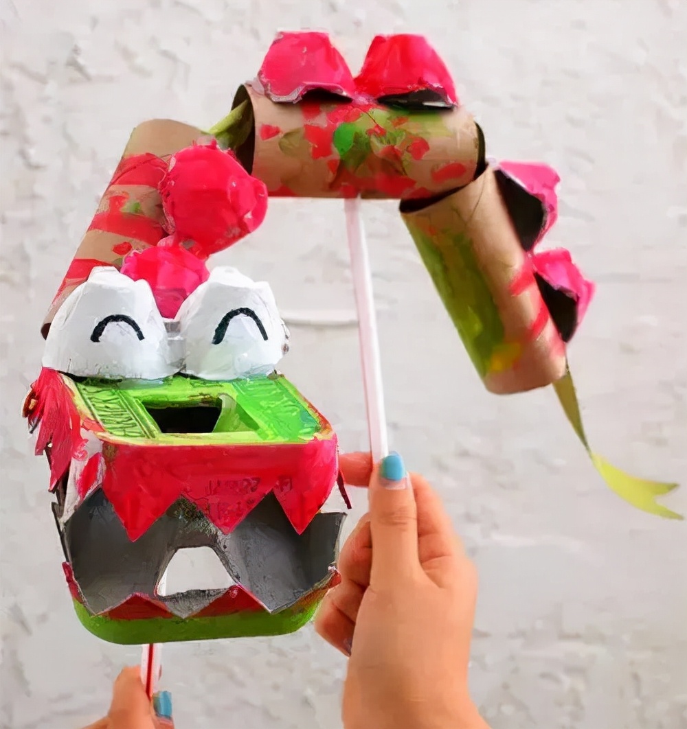 幼师素材】新年手工制作（灯笼+爆竹烟花+中国龙）