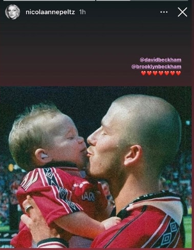 贝克汉姆小七5岁照片,贝克汉姆回应和女儿小七亲吻风波