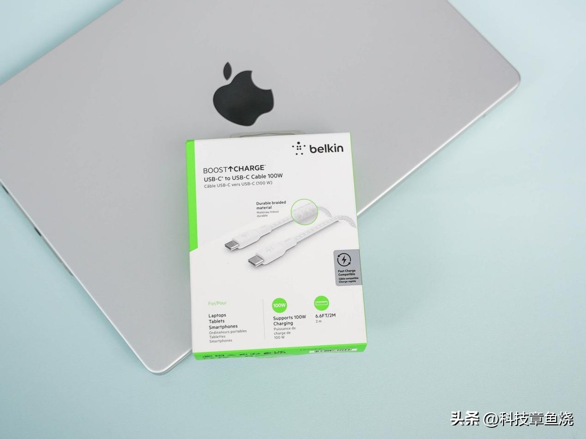 mac充电线原装快充,苹果充电线用贝尔金