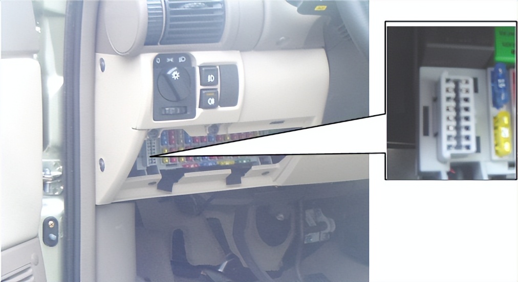 北汽锐玲obd诊断接口位置,obd诊断接口上的针脚数目是