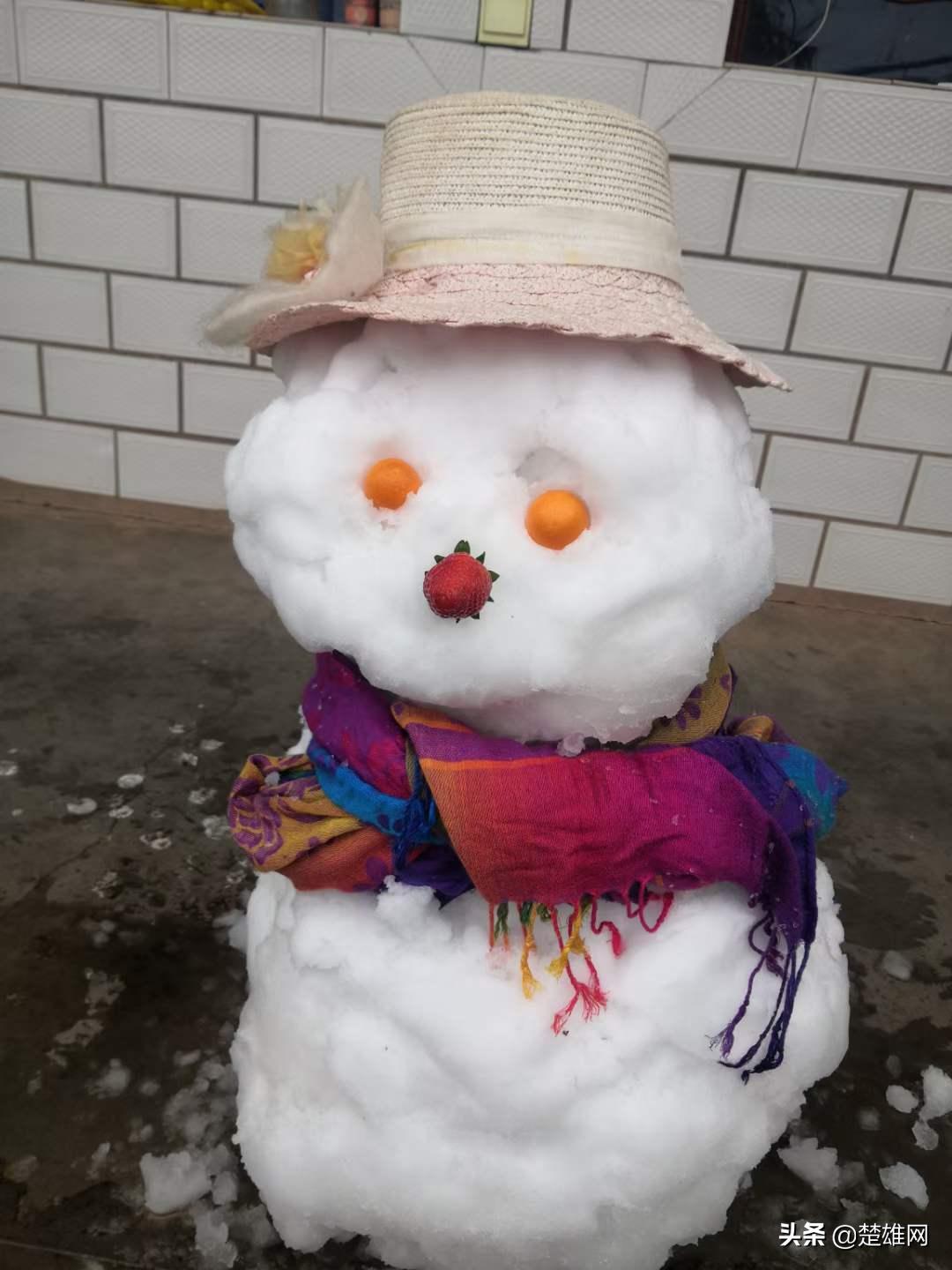 堆雪人大赛现场,楚雄花式雪人