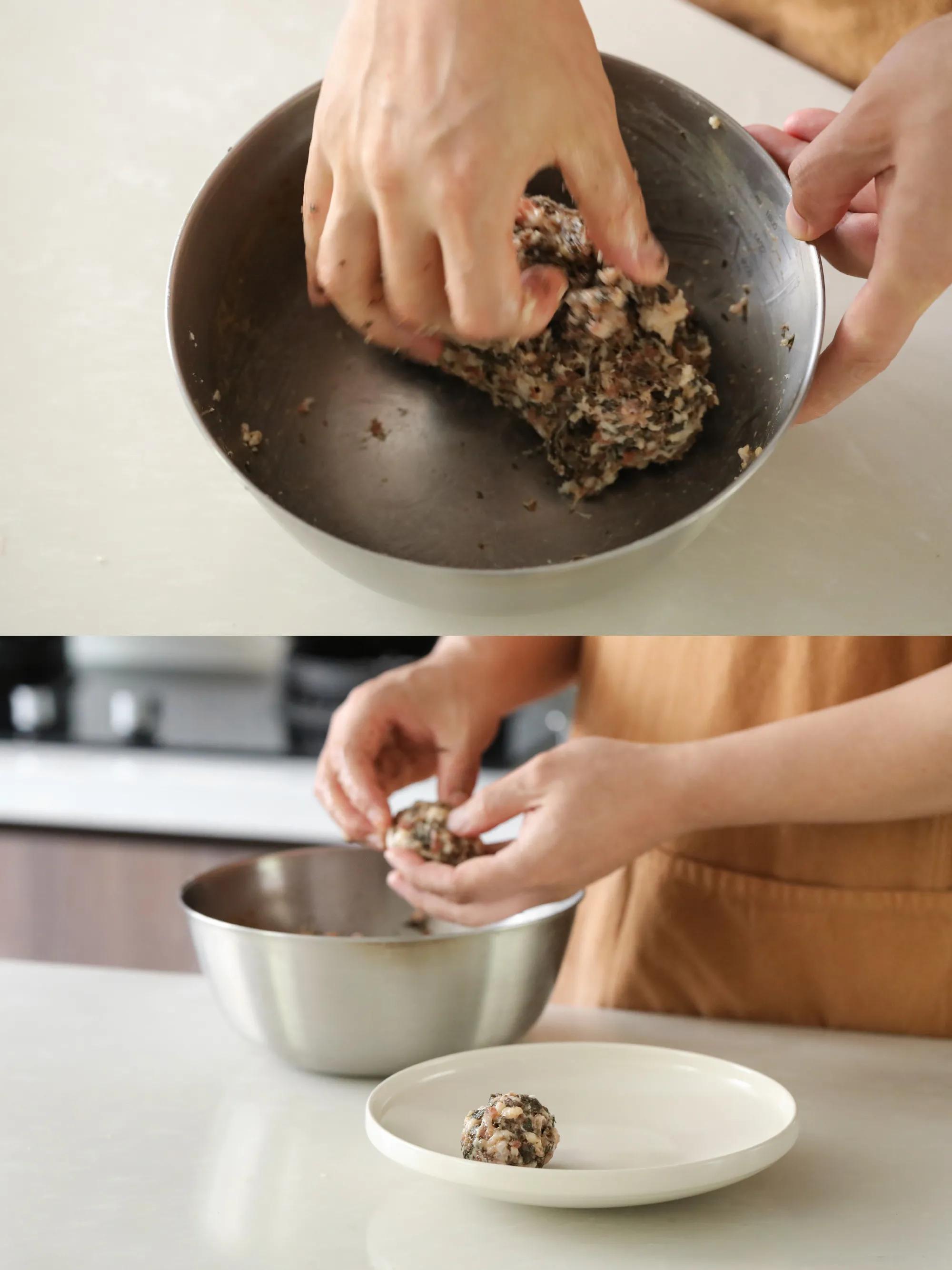 温州梅干菜肉丸蒸多久,温州梅干菜肉圆视频菜谱