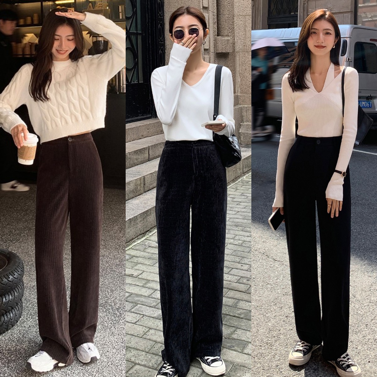 今年流行上短下长穿衣风格,短上衣阔腿裤怎么穿好看