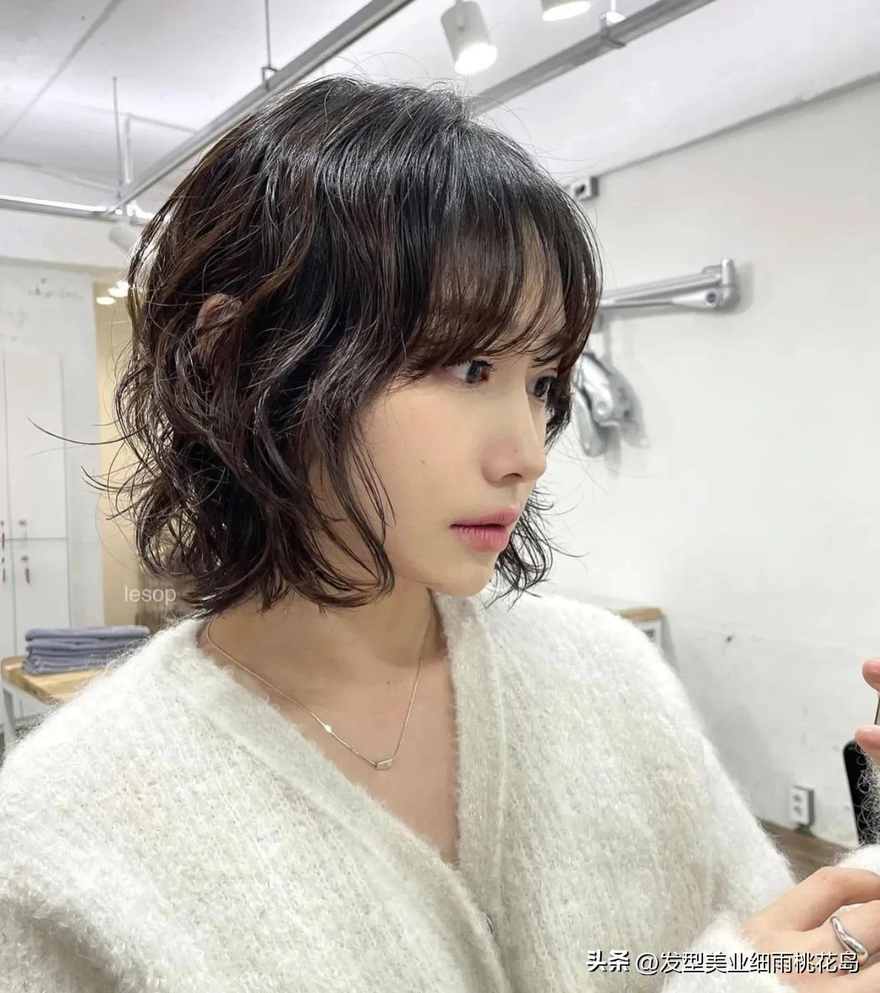 温柔蛋卷头,烫短蛋卷头