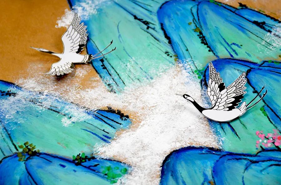 用油画棒模仿千里江山图,青绿山水千里江山图油画棒