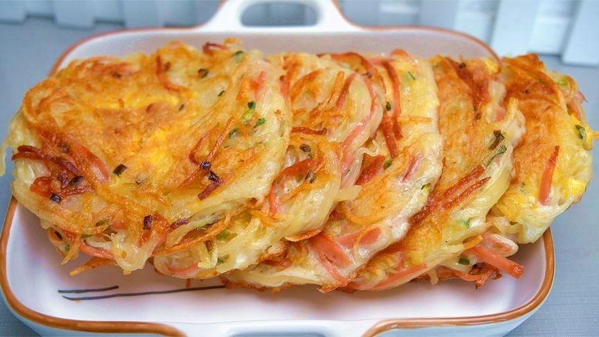 土豆饼用什么淀粉炸酥脆,在家做土豆饼做法