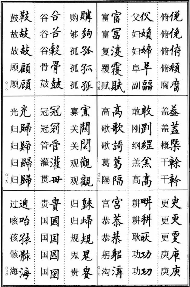 书法易错字,书法创作中易错的繁体字