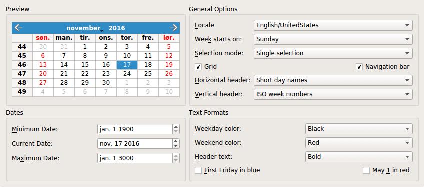 qt日历控件设置,qt如何添加日历