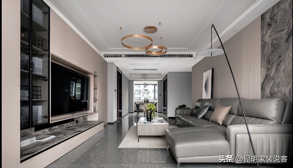 极简餐边柜电视墙一体效果图,入户柜餐边柜电视墙一体效果图