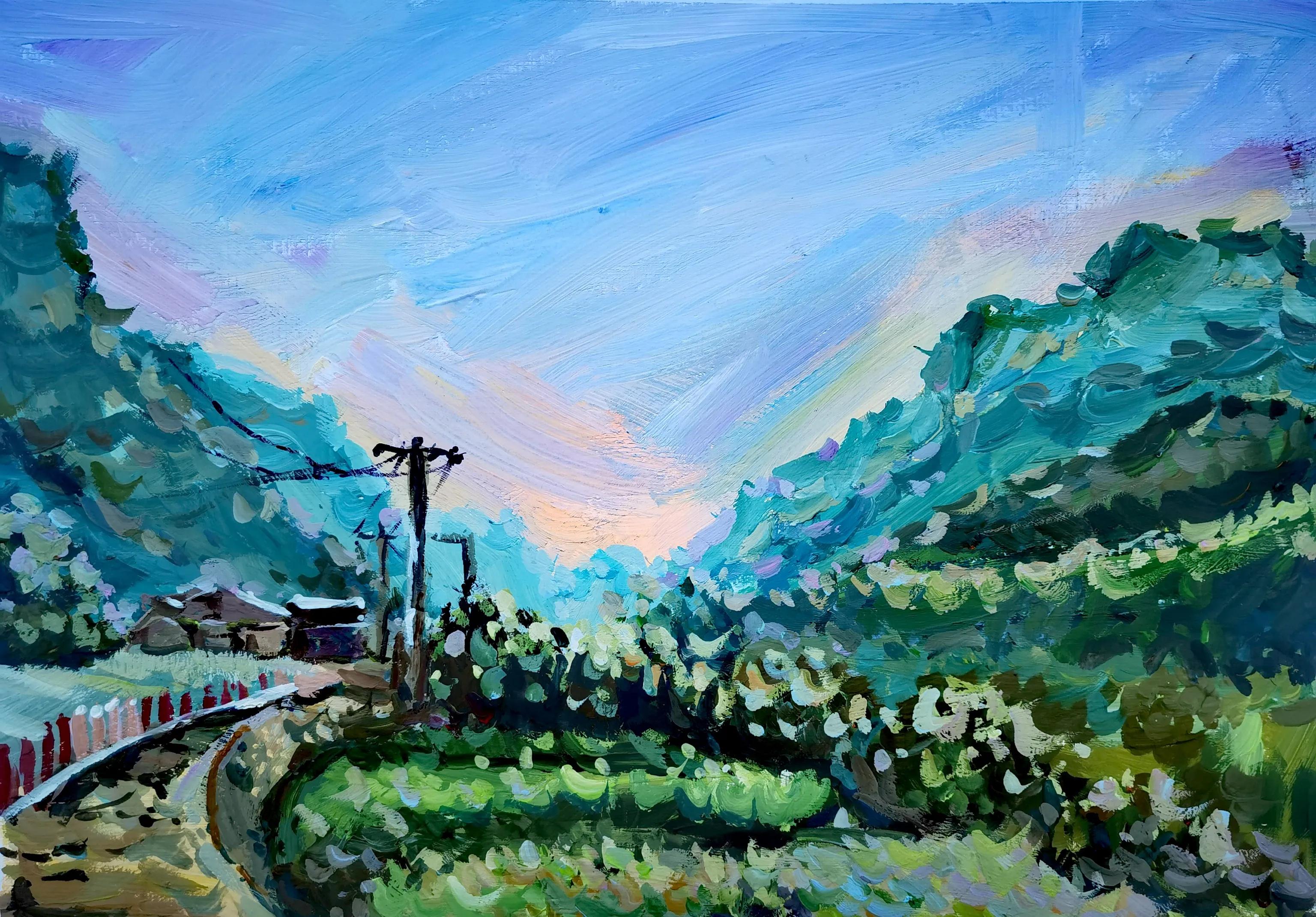 叶县迎国庆书画展,叶县融通实验高中国庆画展