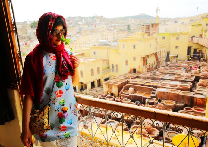 摩洛哥皮革大染坊菲斯 (摩洛哥的皮革染坊)