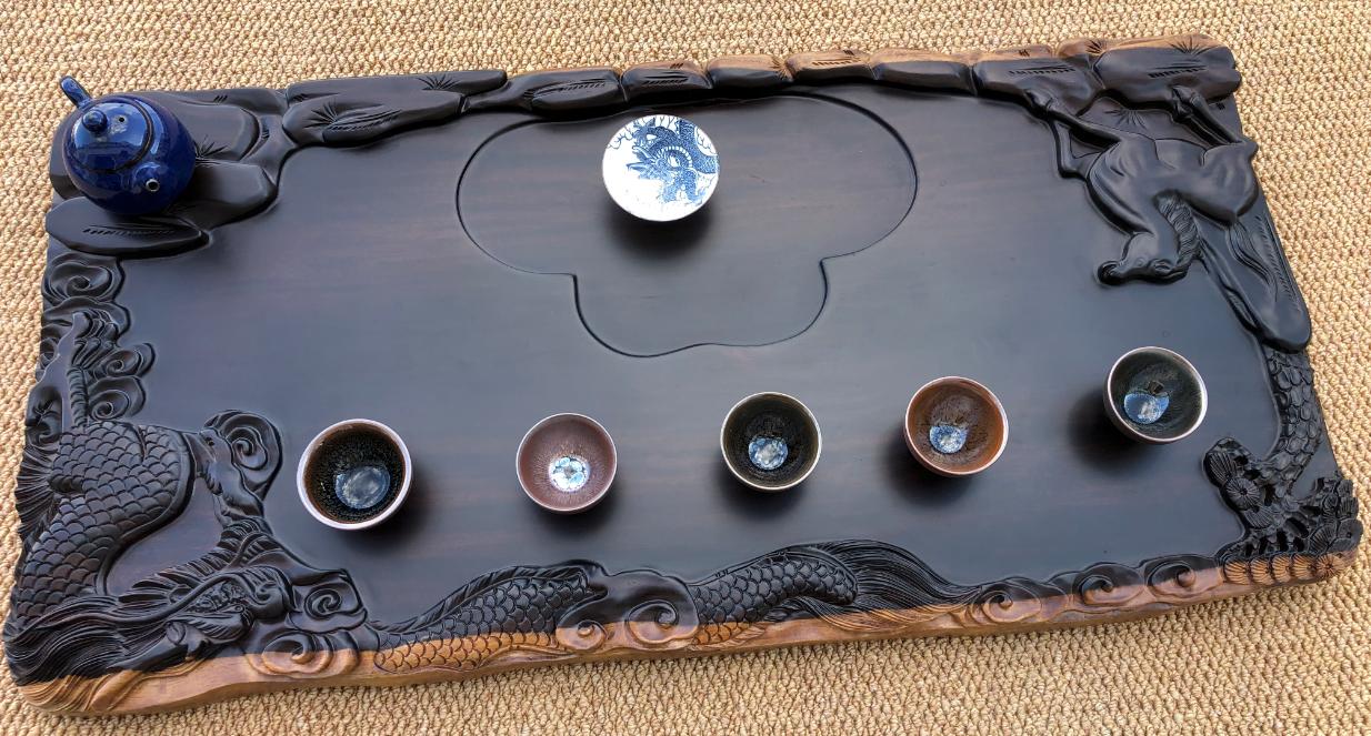 立体龙雕茶盘,浮雕茶盘作品欣赏