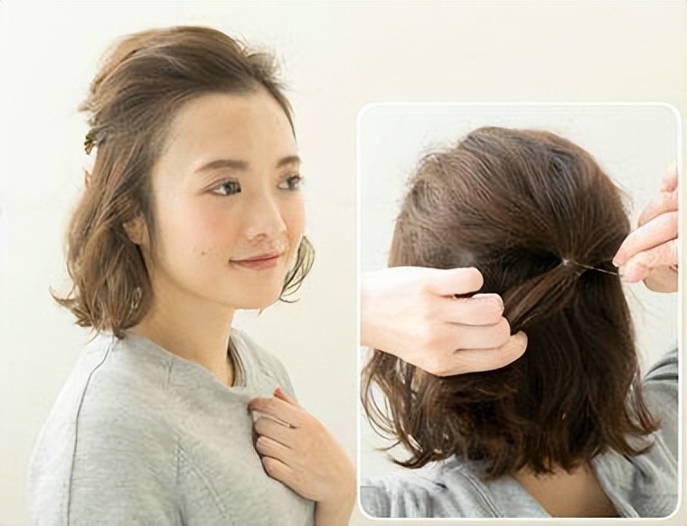 圆脸短发扎发教程简单好看发量多,2020年圆脸流行发型短发24-30岁