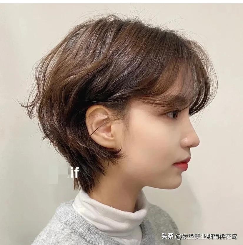 女生超短发烫发图,超短发烫发凌乱烫