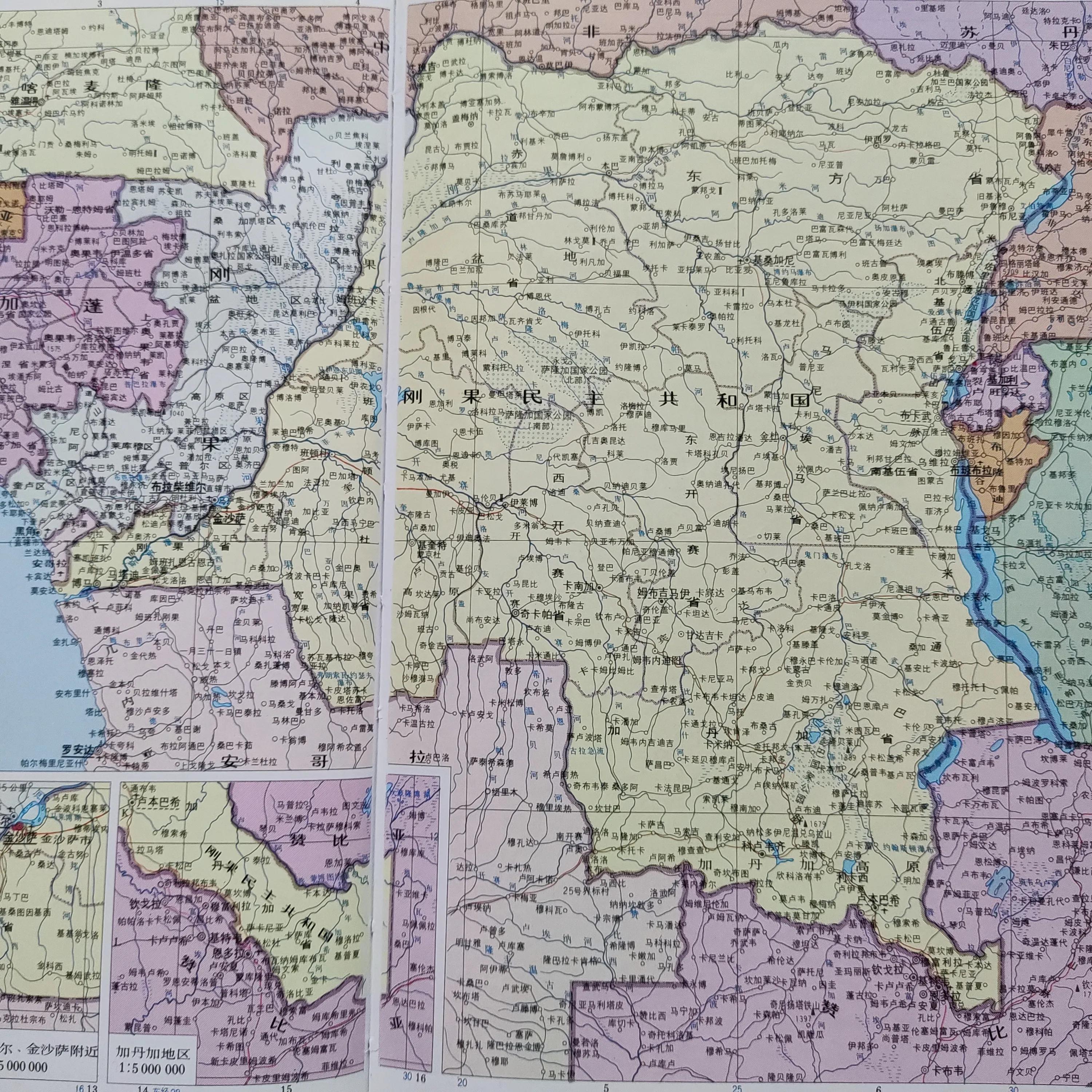 刚果金中文地图,刚果布和刚果金地图