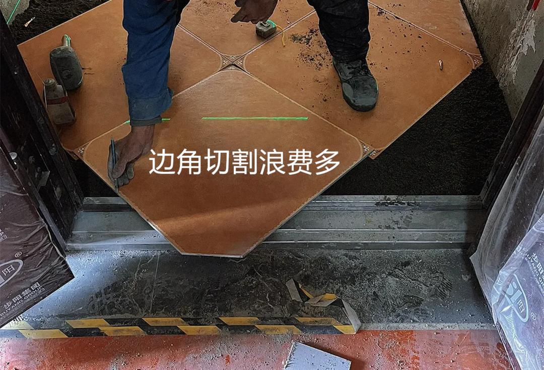 瓷砖斜菱形怎么铺图解,瓷砖通铺排版有什么讲究