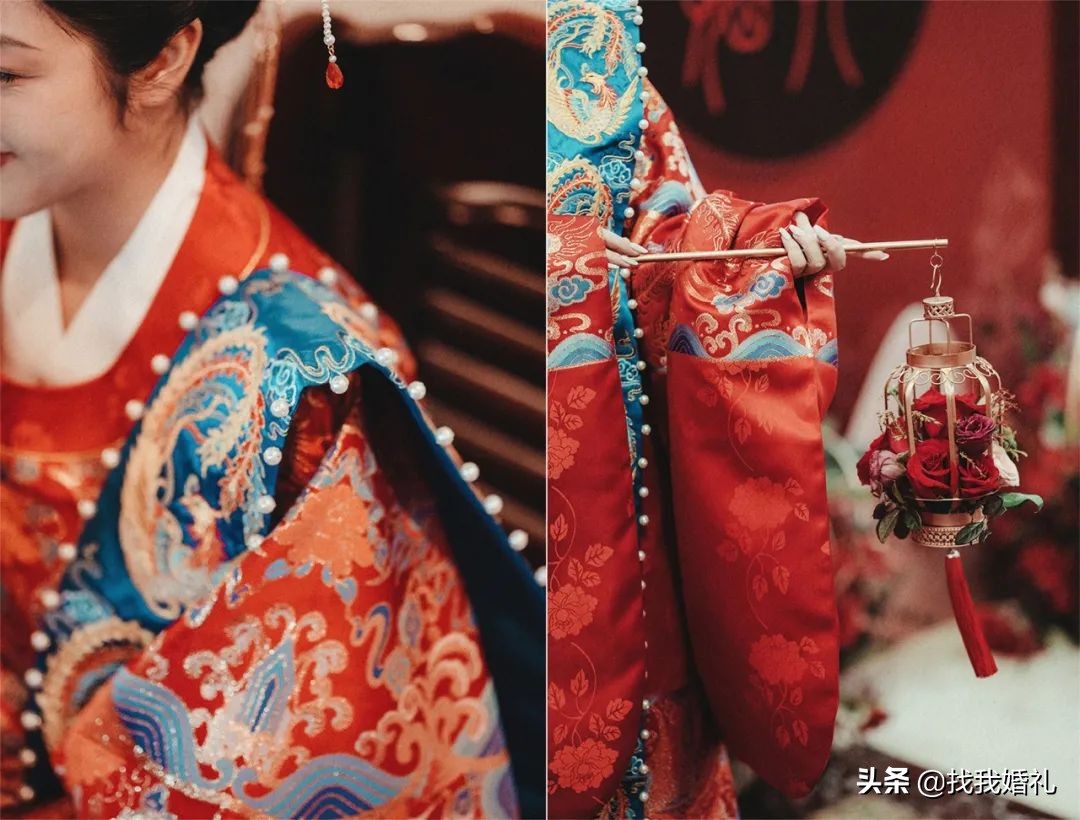 汉服婚礼到底有多好看,明制汉服婚服凤冠霞帔婚礼流程