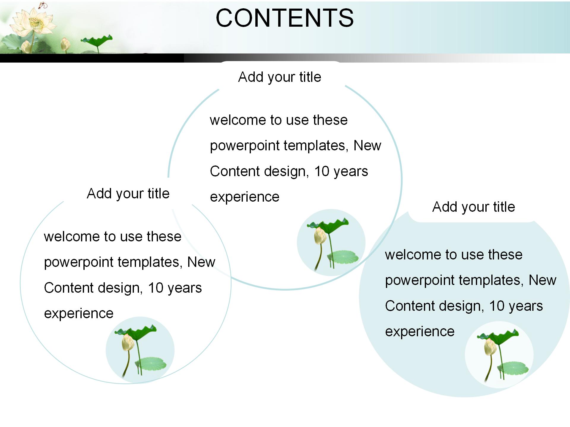 最美中国风PPT模板：荷花中国意境熏陶，适合各教师（18）