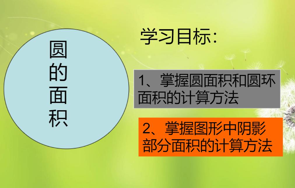 五年级求圆的面积经典题目,圆环形面积