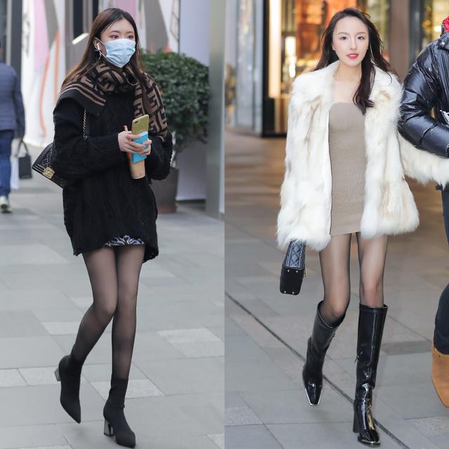 春季黑色袜时尚穿搭,穿袜子要有艺术感