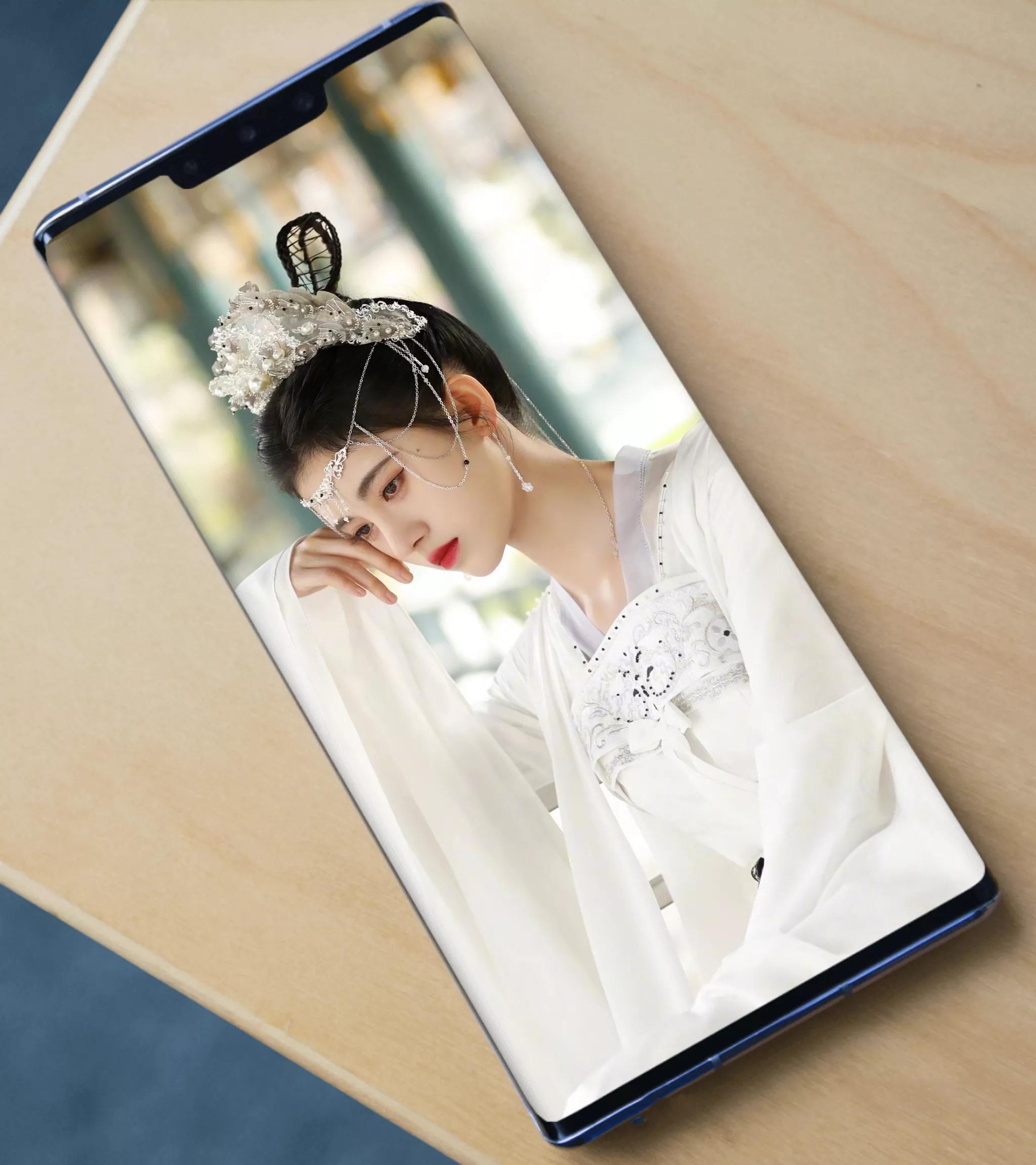 唯美古风金黄汉服美女壁纸,梦回大唐汉服夜景拍摄