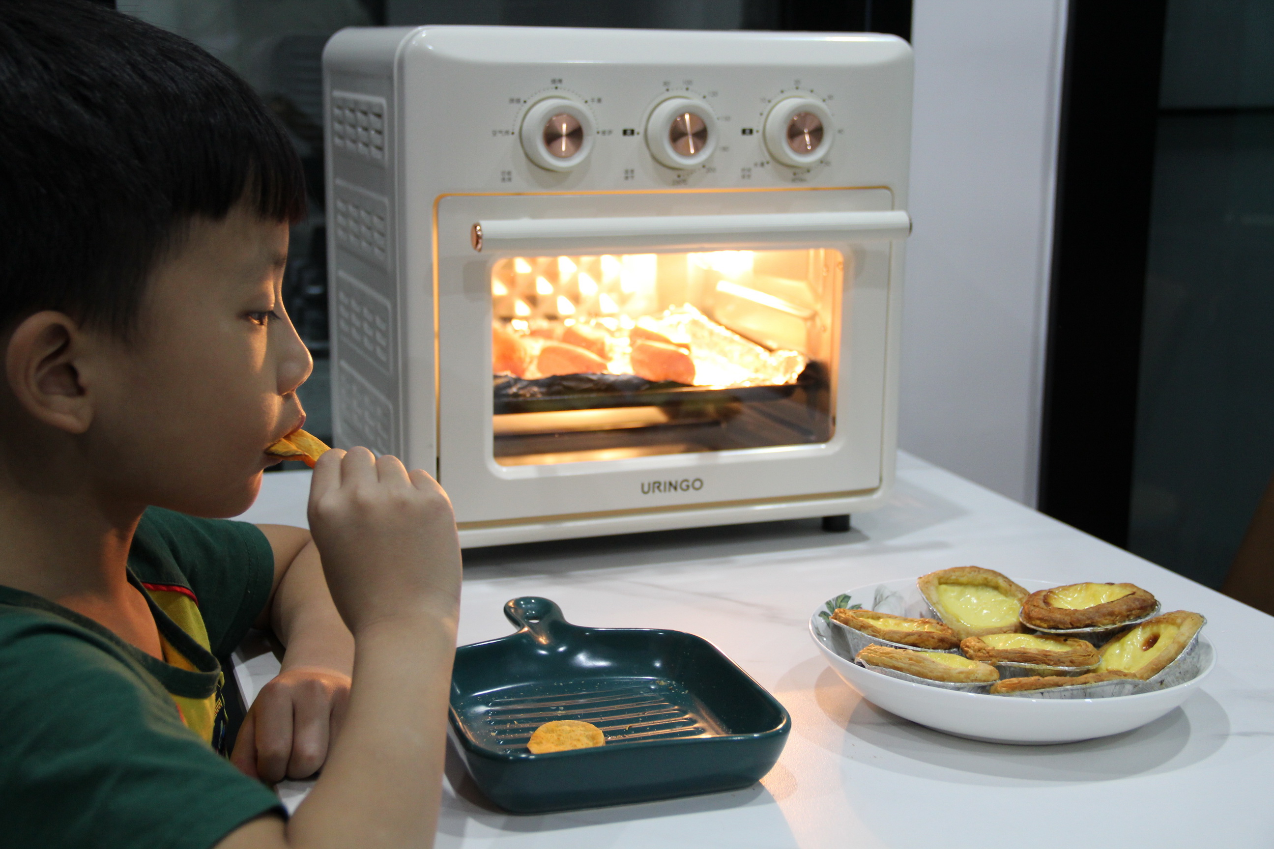 多功能烘焙烤箱空气炸锅,七彩叮当空气炸锅烤箱一体