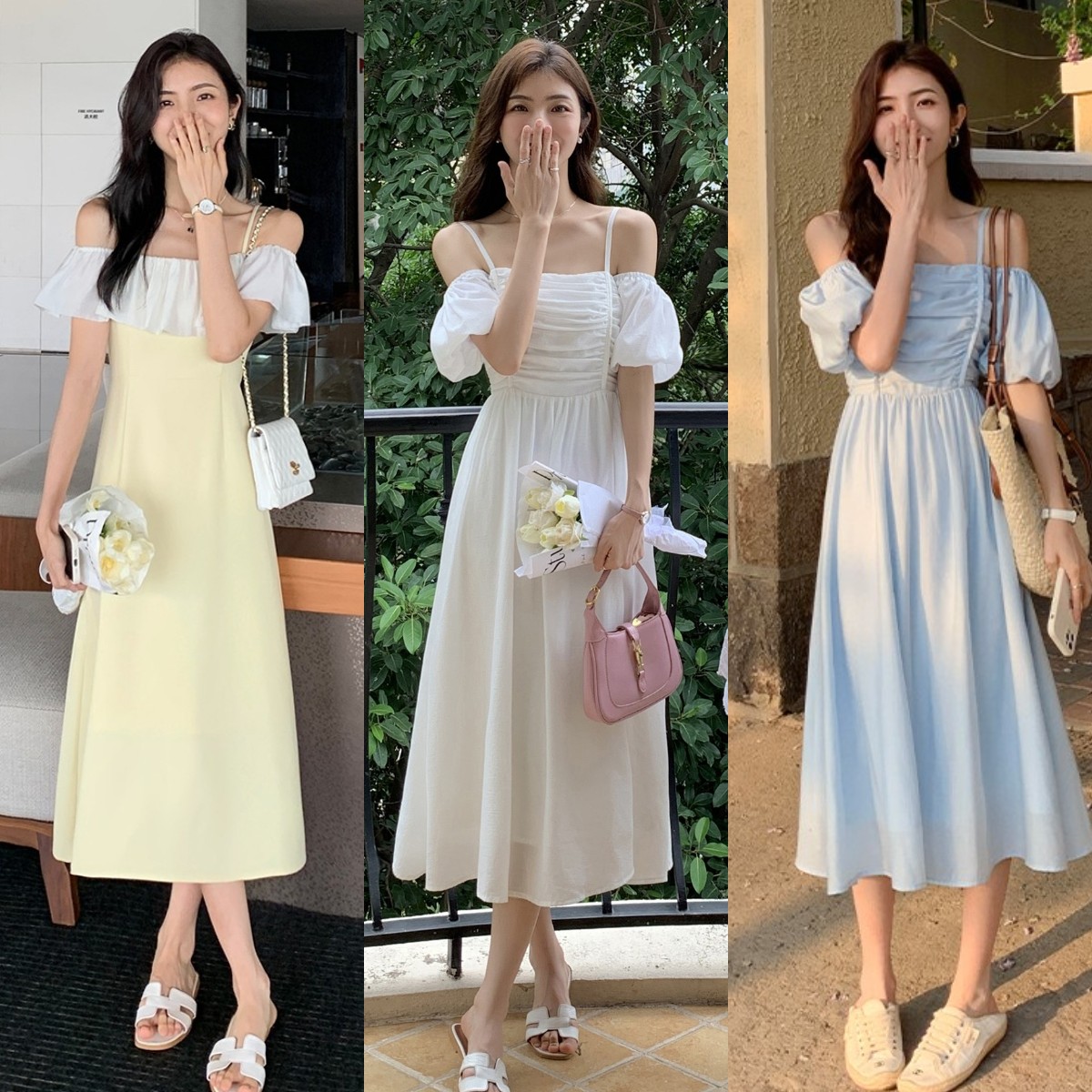 什么鞋子搭配连衣裙不累脚还好看,夏季藏蓝色连衣裙搭配什么鞋好看