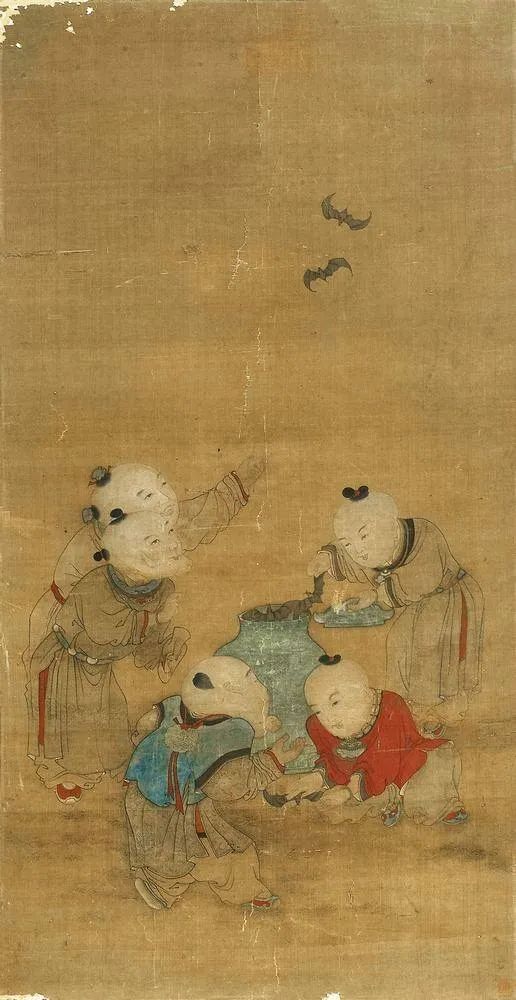 宋朝苏汉臣婴儿图,历史上的婴戏图