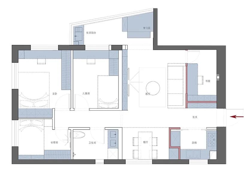 厦门夫妻的天才88㎡：不动墙加间房，比120㎡还好住，给我看服了