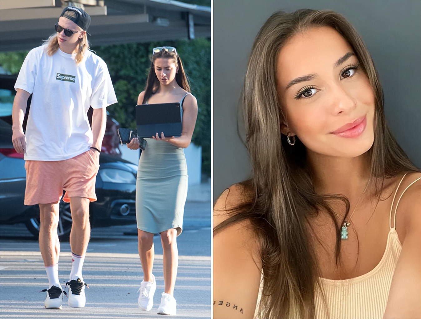 哈兰德女友参加派对,哈兰德女友礼服