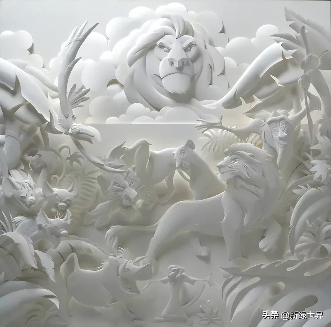 纸艺作品绘画,千变万化的纸艺术作品