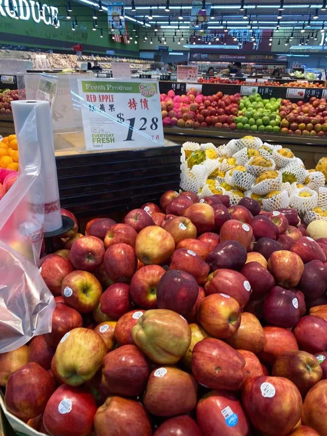 美国的中国超市物价,国外超市真实物价