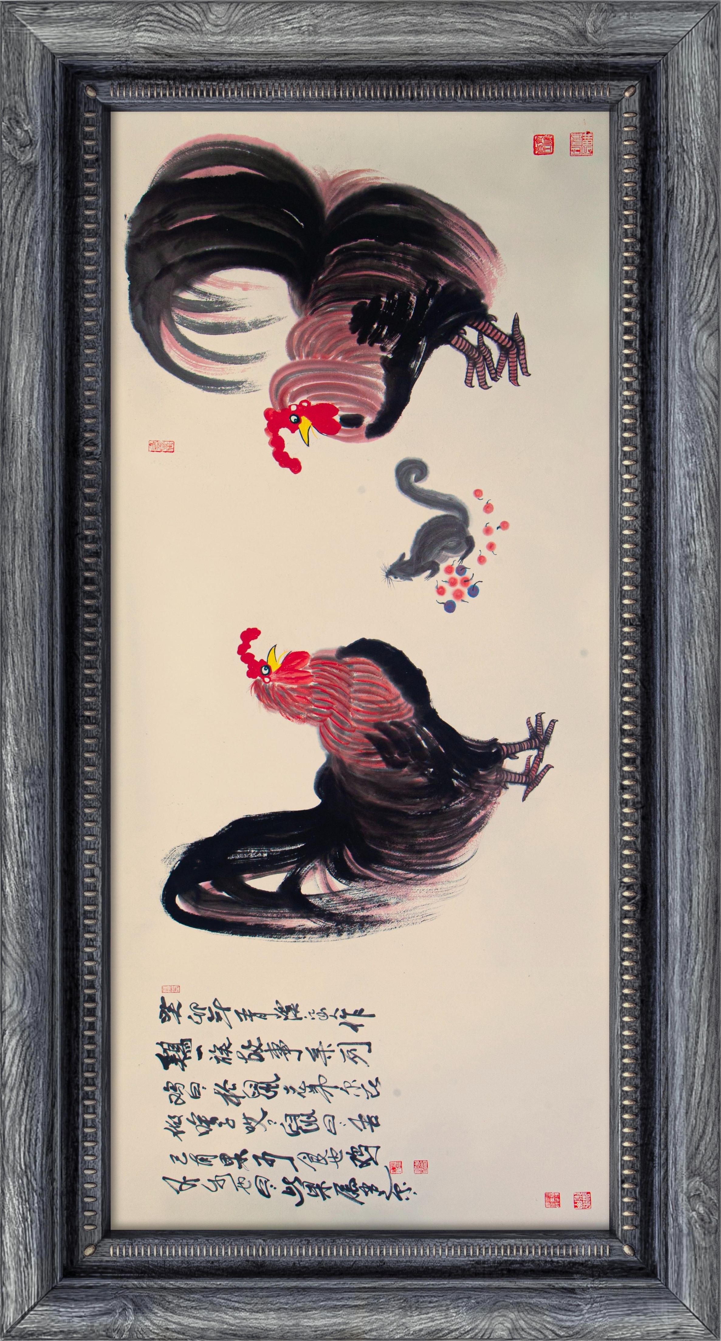 《鸡家族的故事》—朱祖国写意画的中国亮度