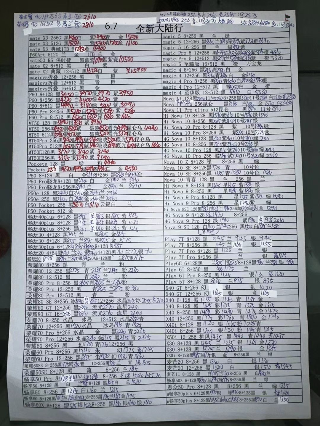 深圳华强北2023年手机7月份报价表,2023年8月手机批发价格表