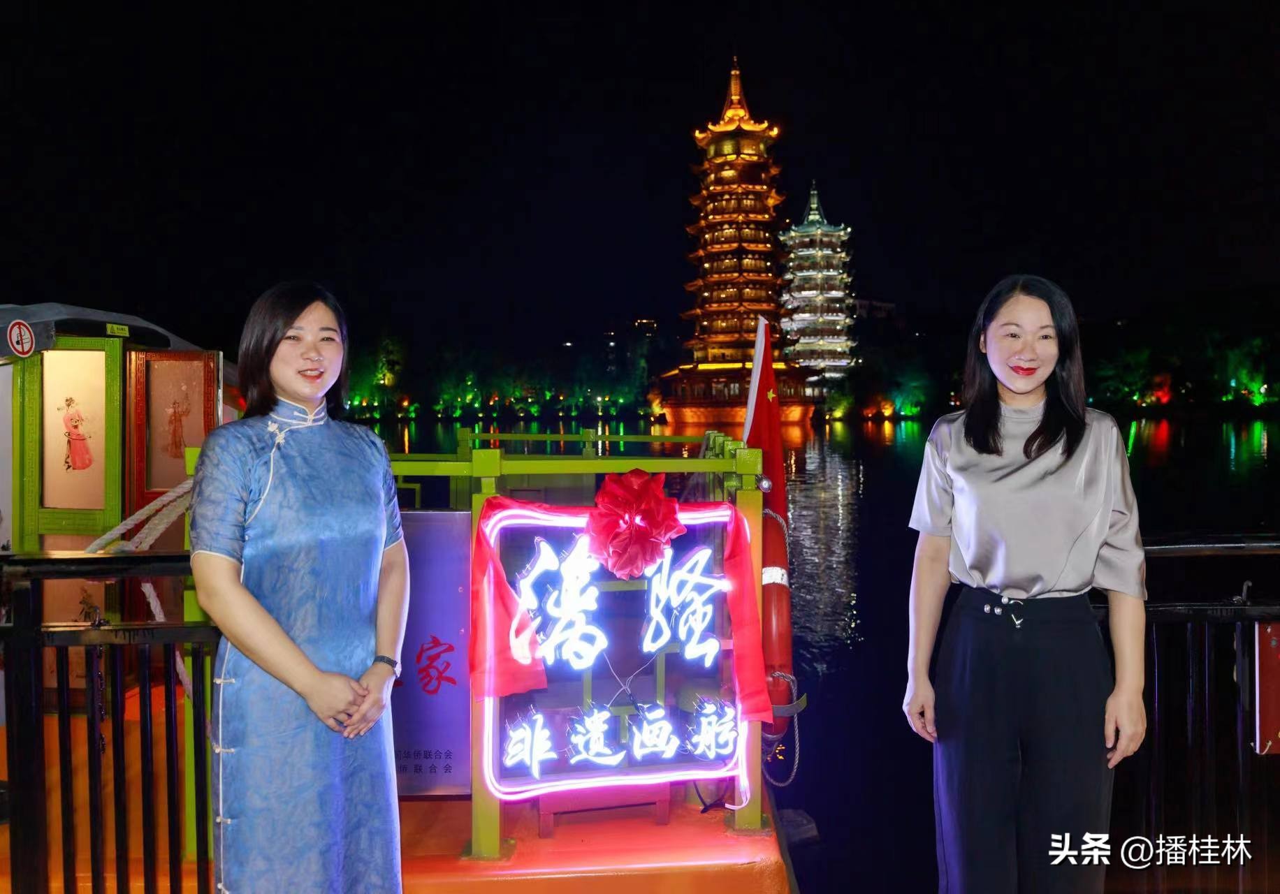 桂林两江四湖画舫游船,桂林景区画舫船