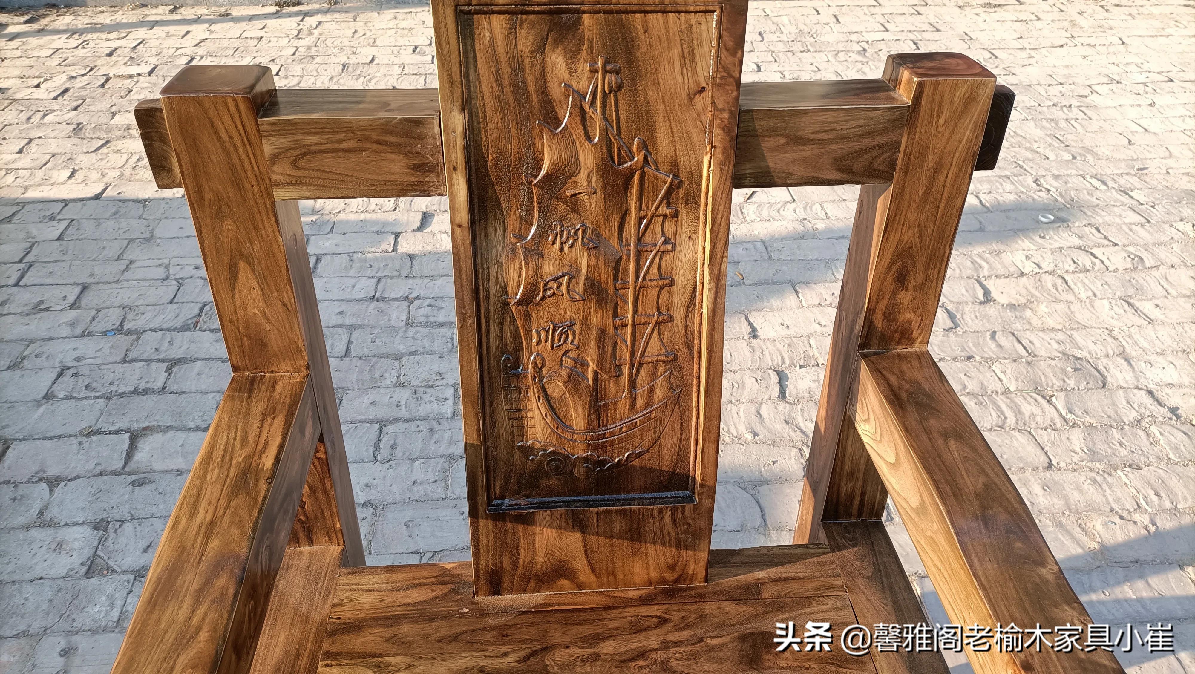 老榆木中式茶道桌价格,老榆木茶桌椅一体