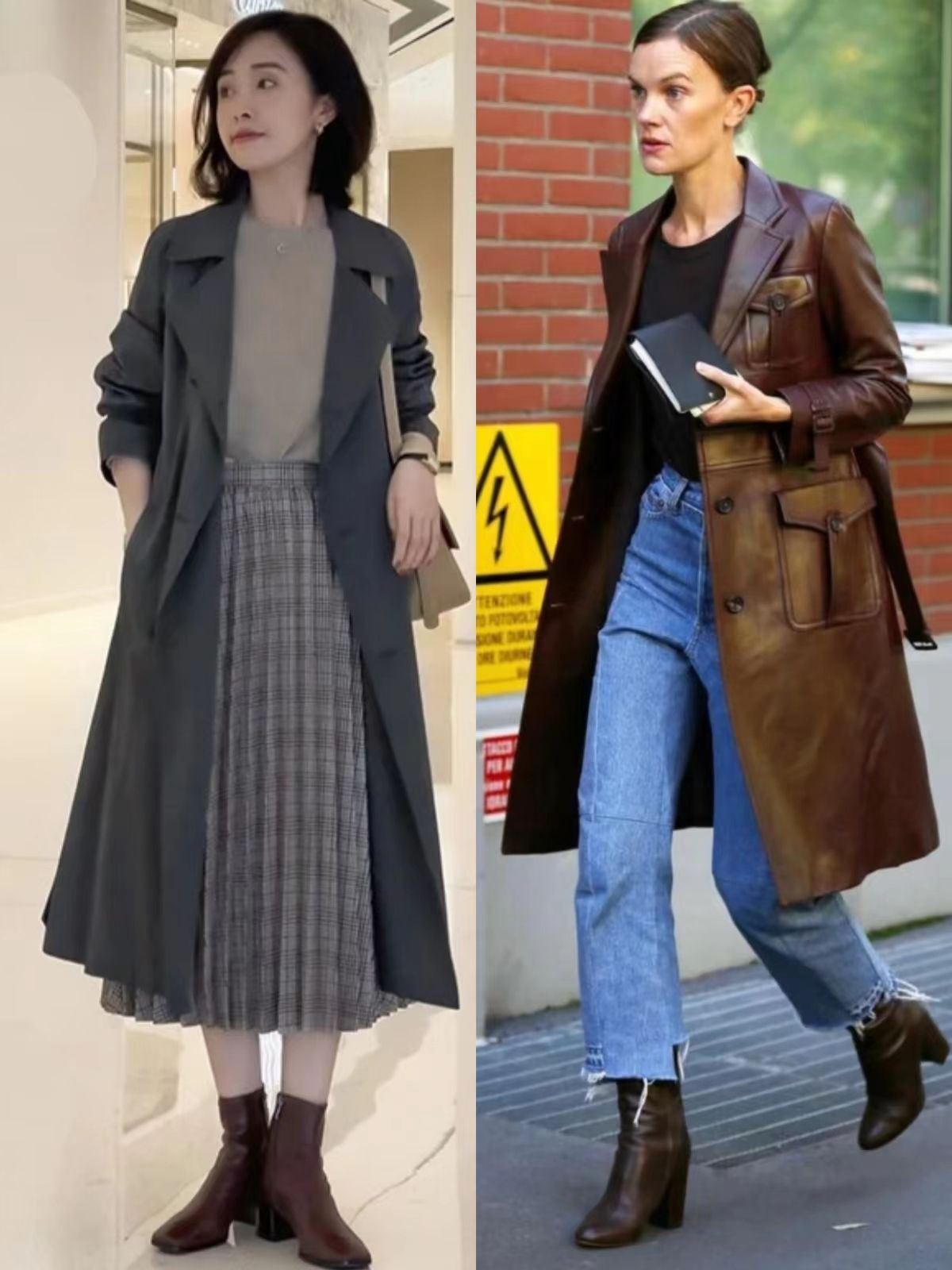 短外套长靴子怎么搭配,保暖又好看的长筒靴穿搭